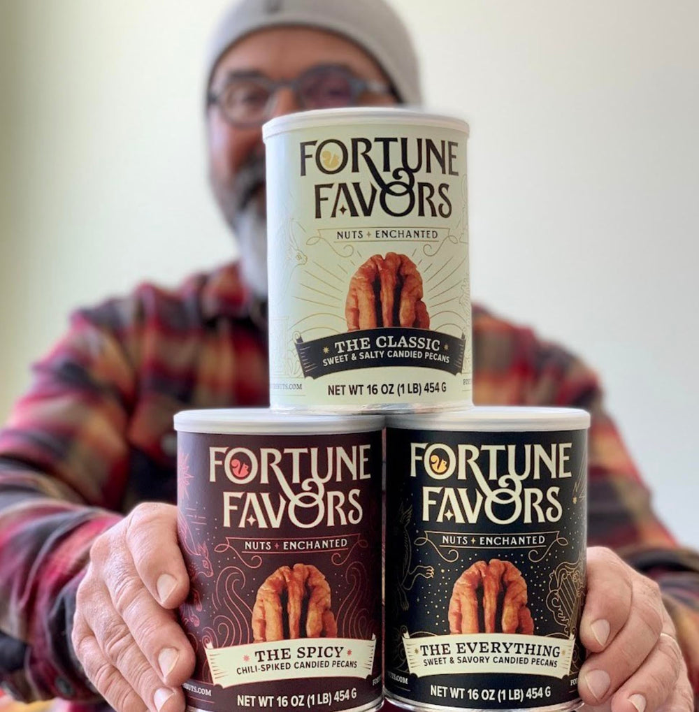 Fortune Favors small-batch cooking scene, conveys handcrafted care and quality
