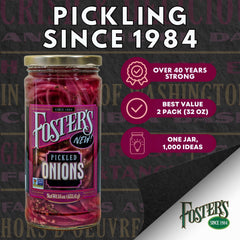 Close-up of Foster's sliced red onions showing crisp texture and color benefit