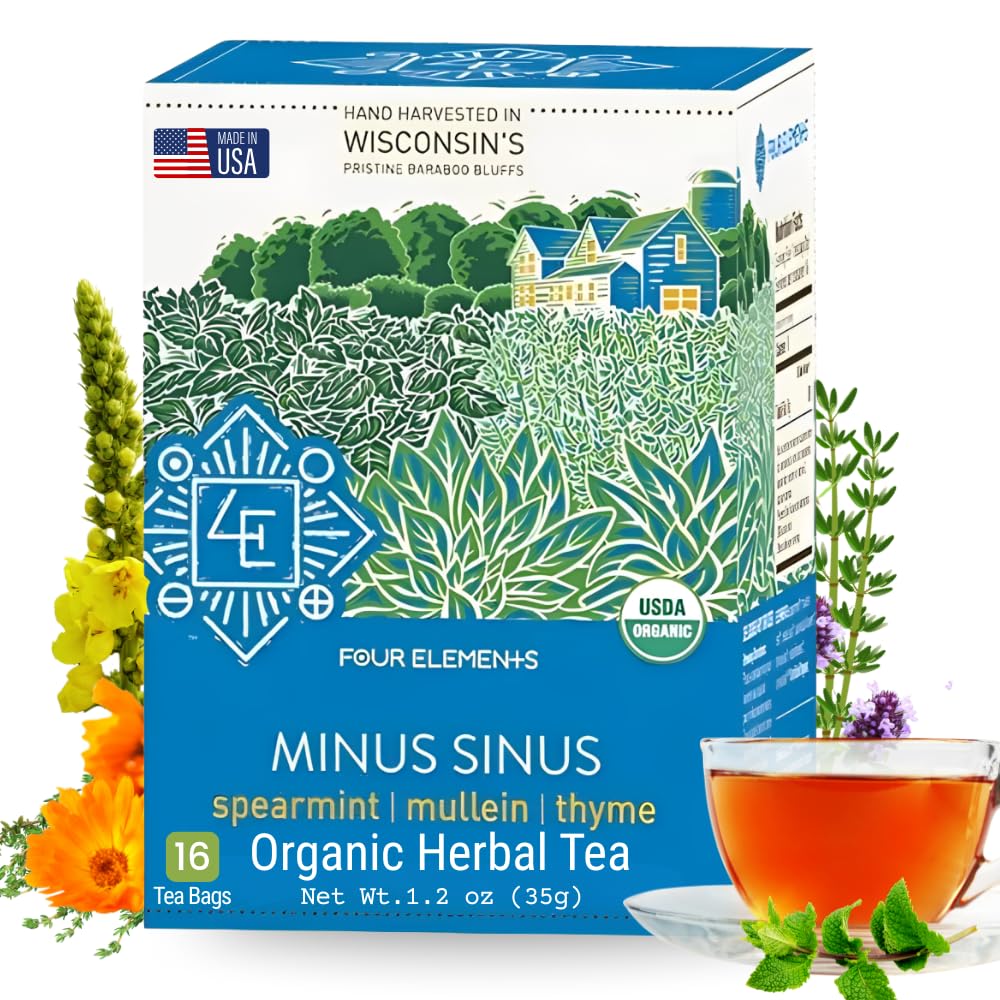 Four Elements front packaging showing tea box and benefits