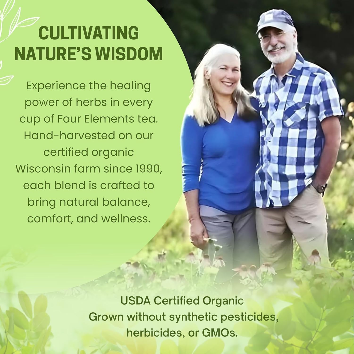 Four Elements Wisconsin farm lifestyle shot showing farm‑grown quality
