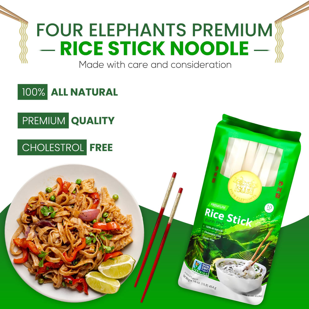 Four Elephants noodle pack beside a ruler demonstrating 10mm width for portion planning