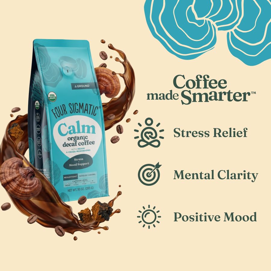 Four Sigmatic Calm coffee being poured in a pour-over demonstrating easy brewing