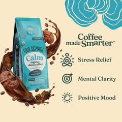 Four Sigmatic Calm coffee being poured in a pour-over demonstrating easy brewing