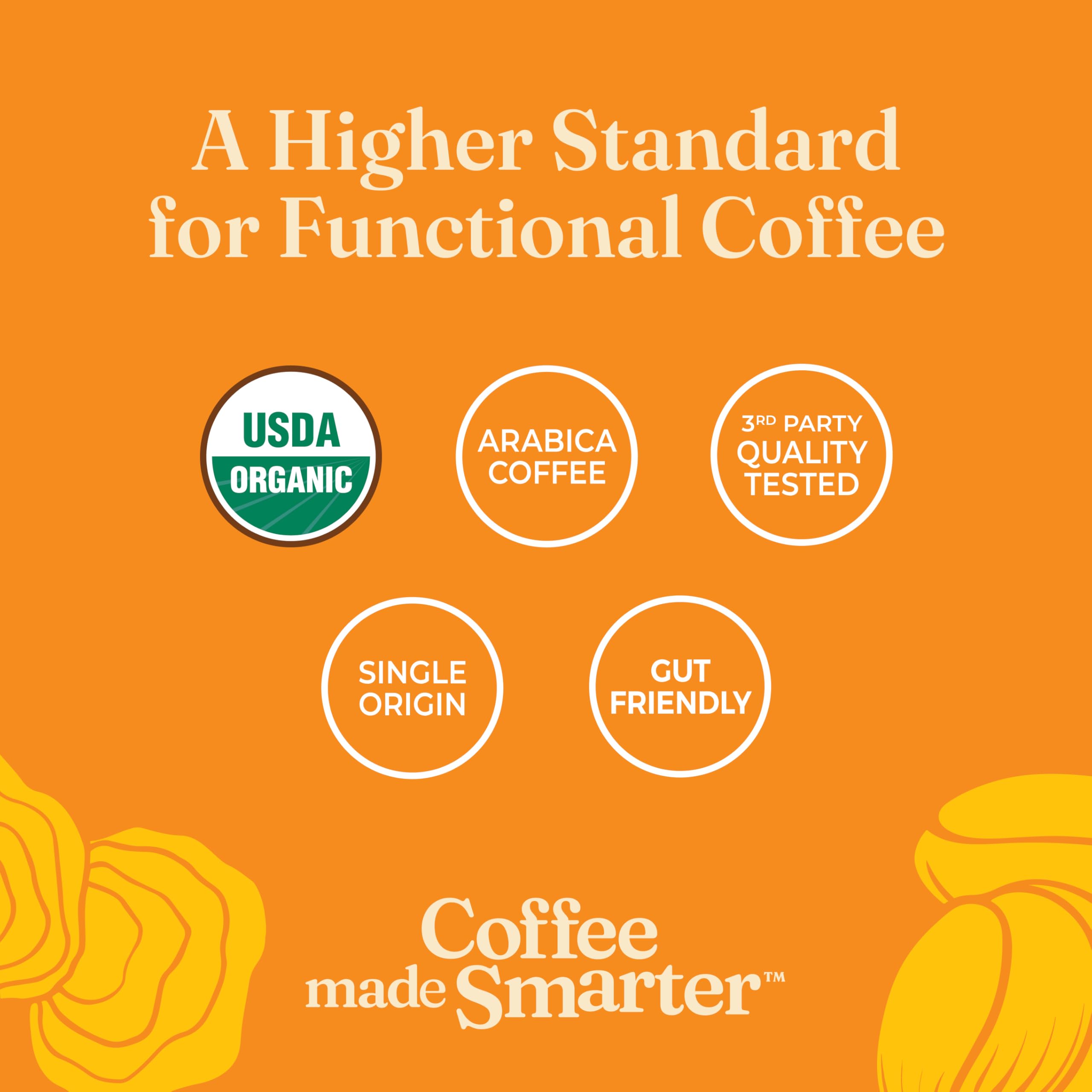 Four Sigmatic label detail showing Lion's Mane and Chaga ingredient info