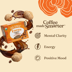 Four Sigmatic single packet closeup showing clear branding and easy portioning