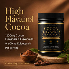 FQMUEV fine cocoa powder close-up highlighting smooth texture benefit