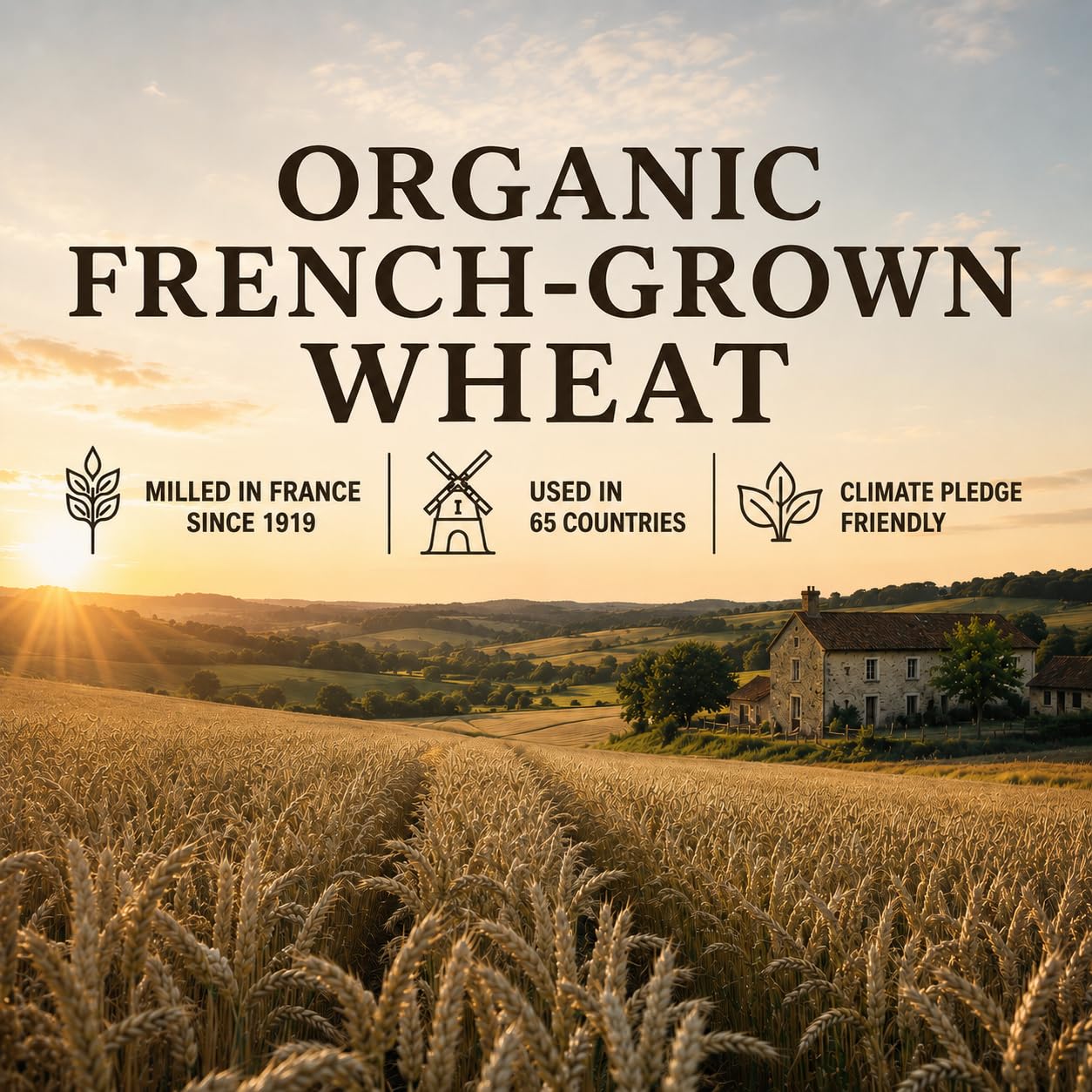 Illustrated farm-to-mill map on Francine packaging showing cooperative sourcing transparency