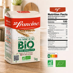 Fine texture of Francine T55 flour close-up highlighting soft milling for tender baking