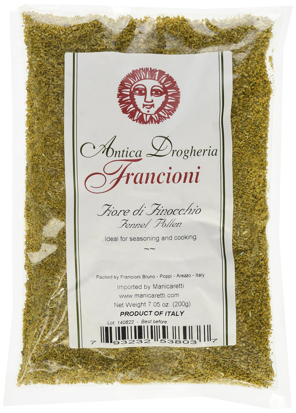 Francioni close-up of fennel pollen texture on spoon, highlights concentrated aroma