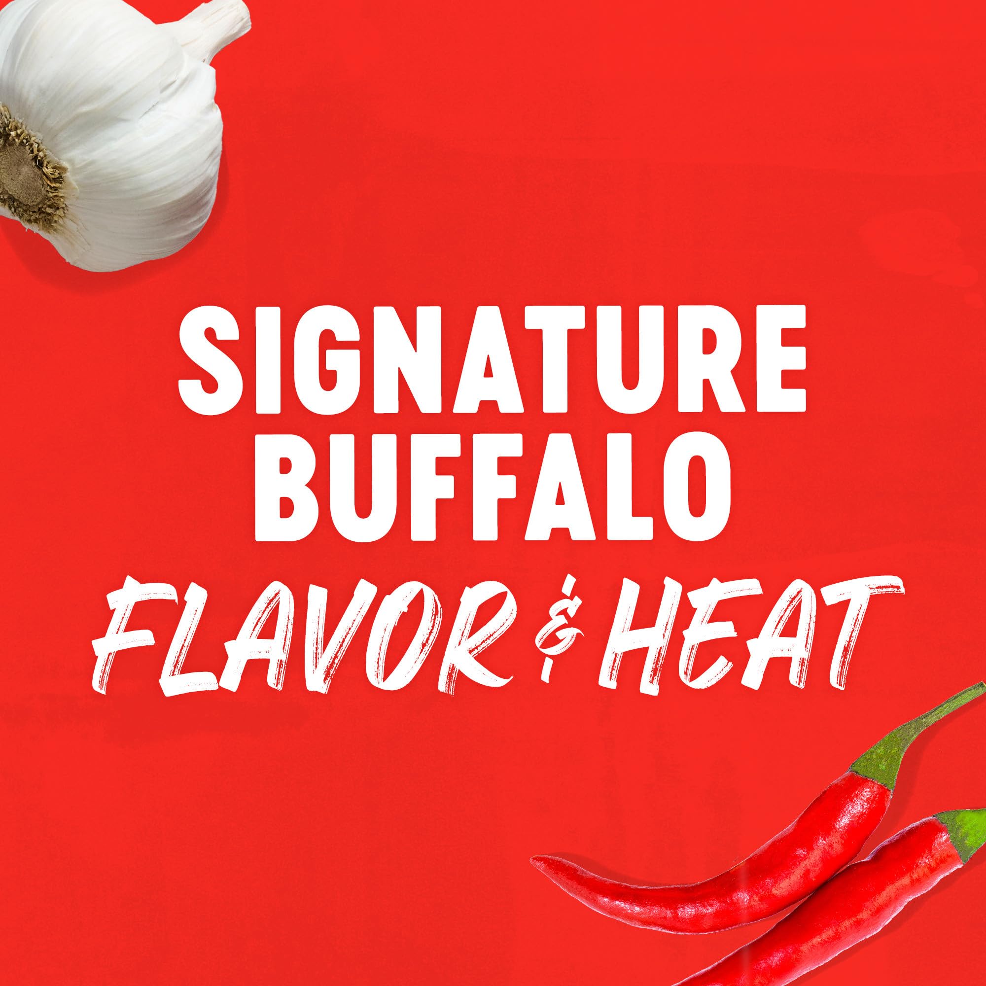 Frank's RedHot cup beside plated wings showing flavor-enhancing pairing