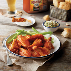 Frank's RedHot label close-up highlighting ingredients and consistent flavor profile