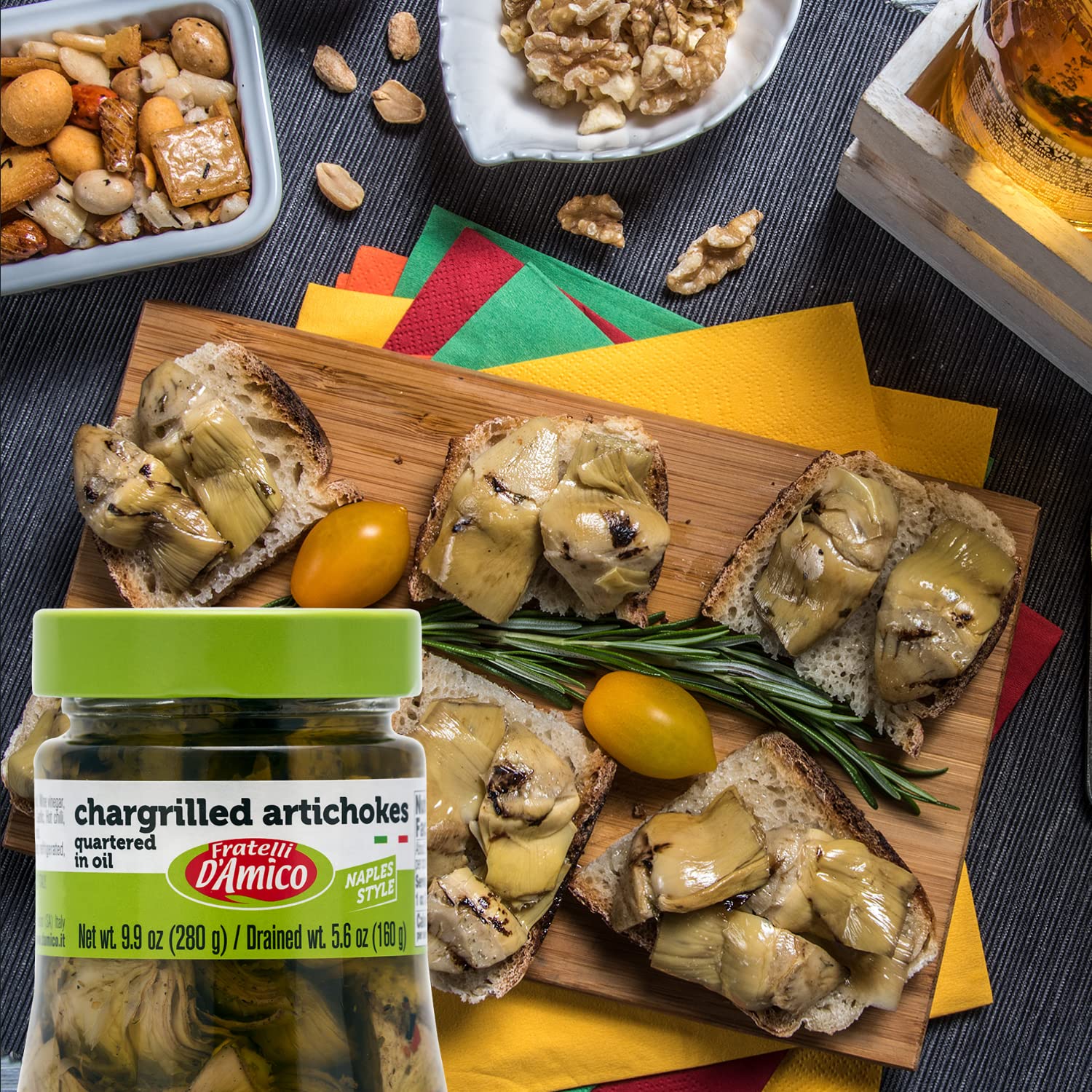 FRATELLI D'AMICO quartered artichokes tossed into pasta adding smoky depth and richness