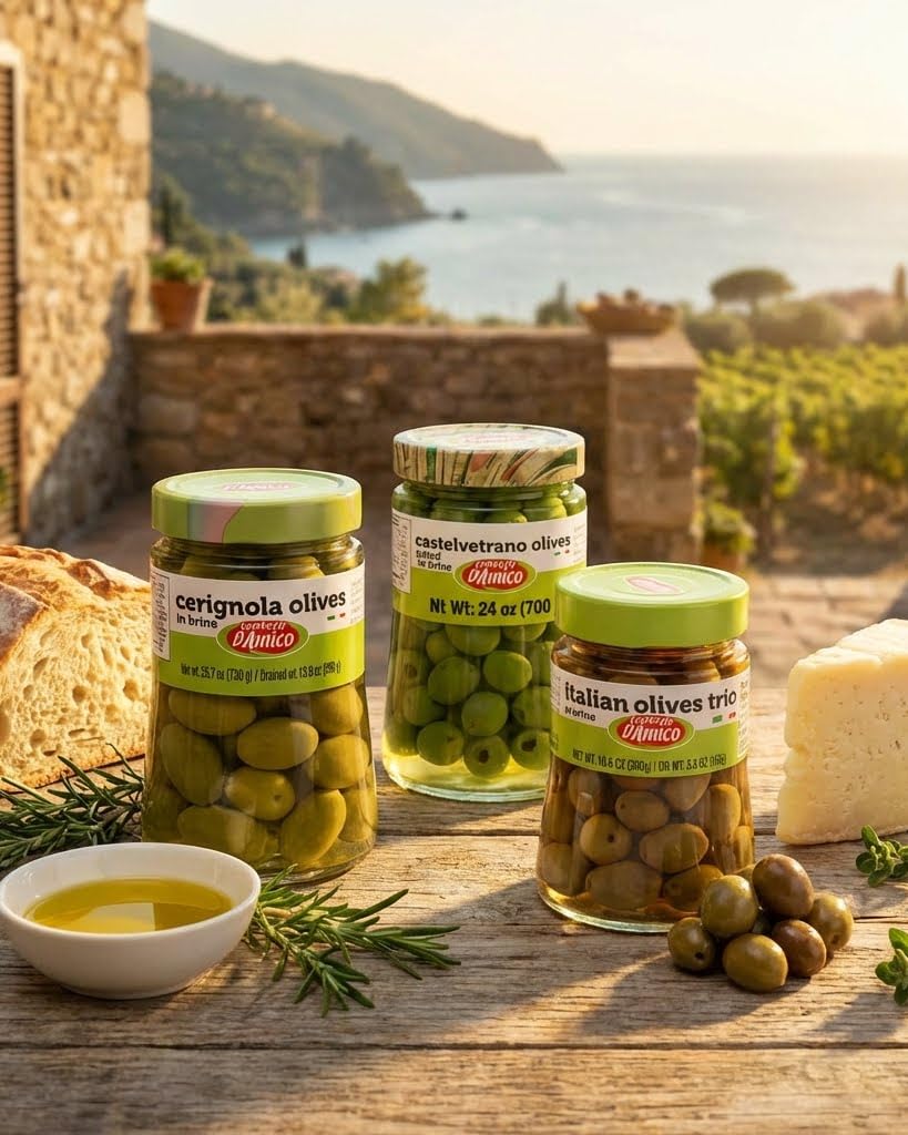 Fratelli D'Amico label showing nutrition and product of Italy, ensures authenticity benefit