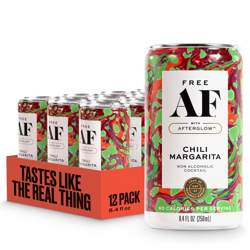 Free AF front packaging showing can artwork and 12-pack convenience