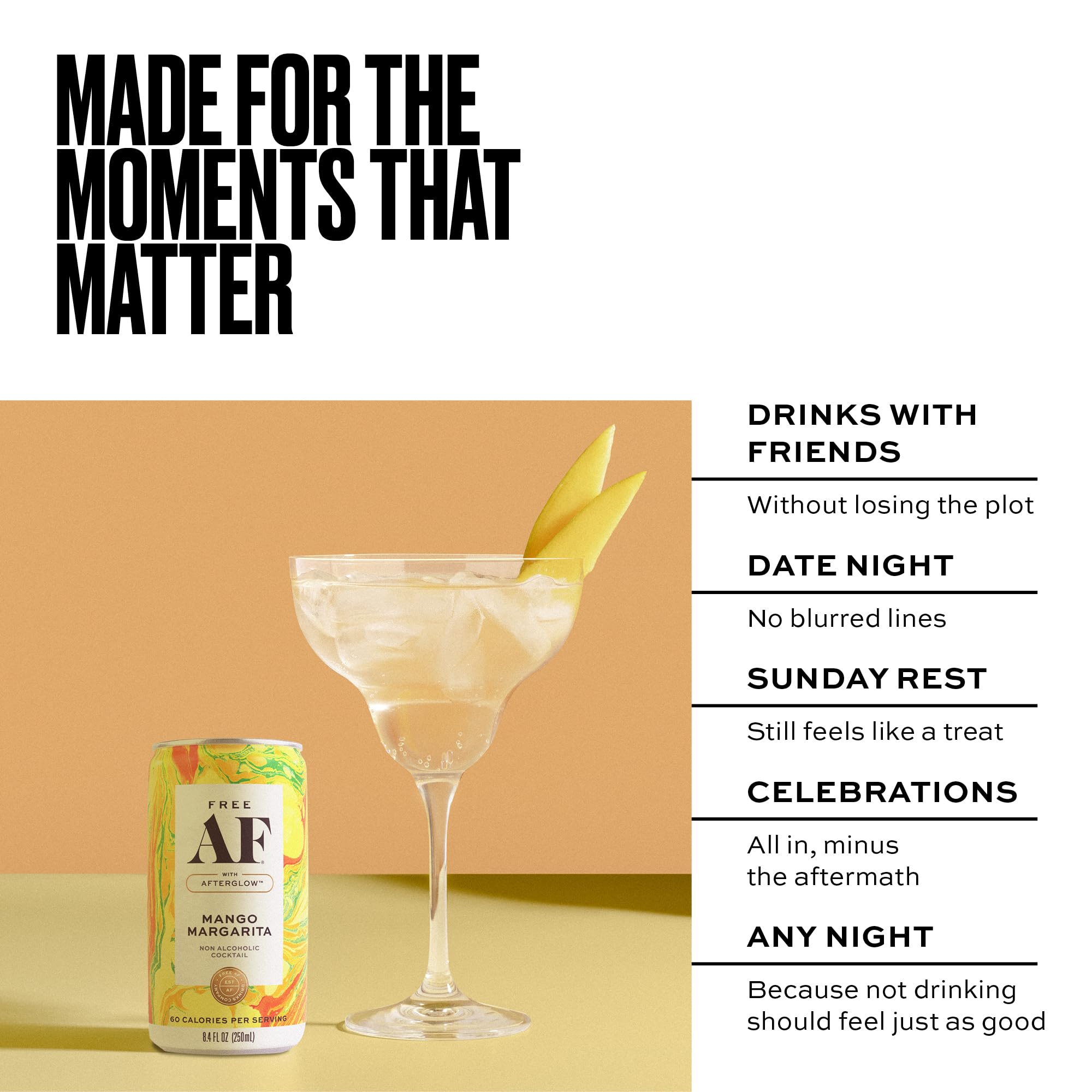 Free AF can on outdoor table with friends demonstrating sociable alcohol-free alternative