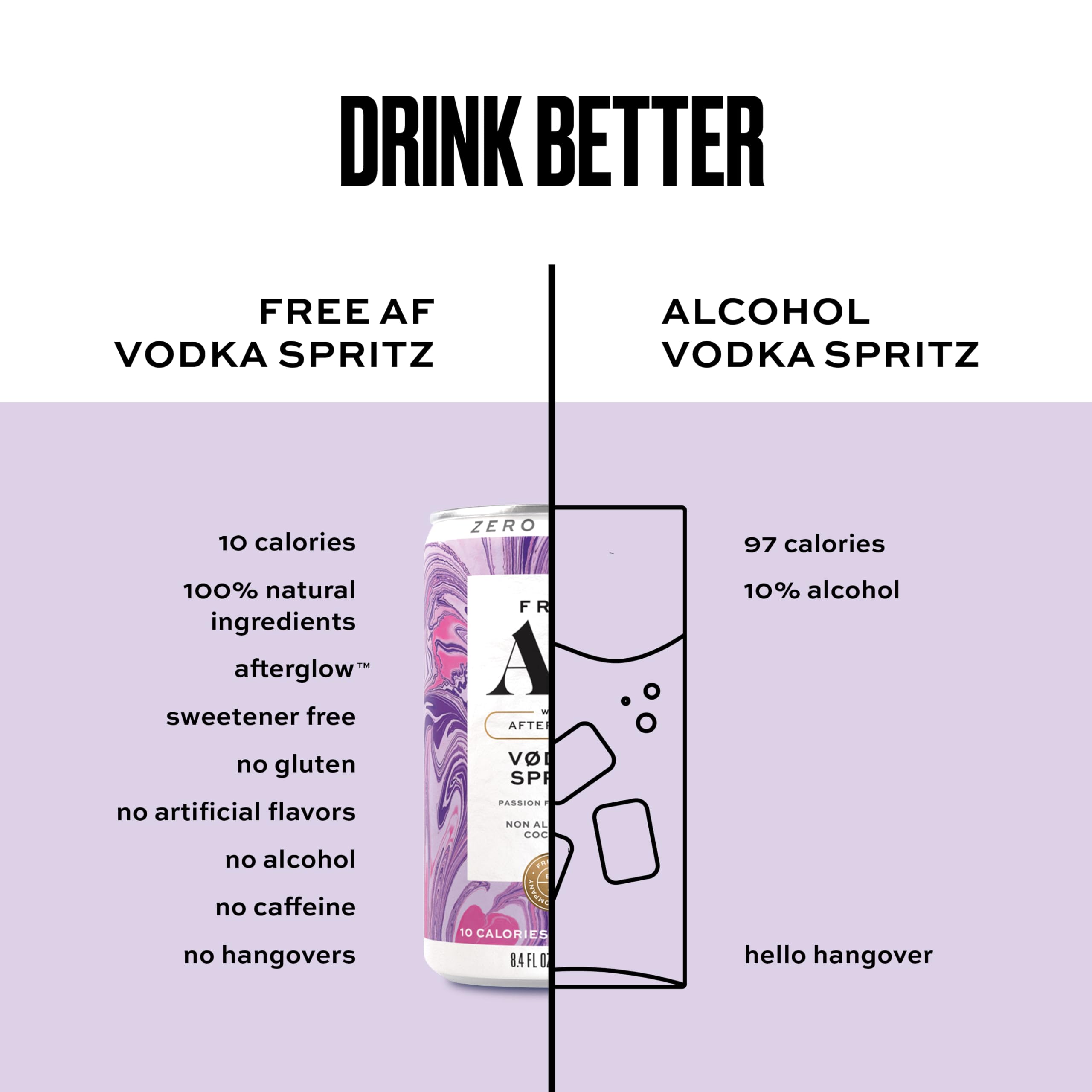 Free AF can beside a hand showing size and portability benefit for on-the-go
