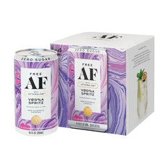 Free AF can front packaging showing passion fruit lime flavor and no sugar benefit