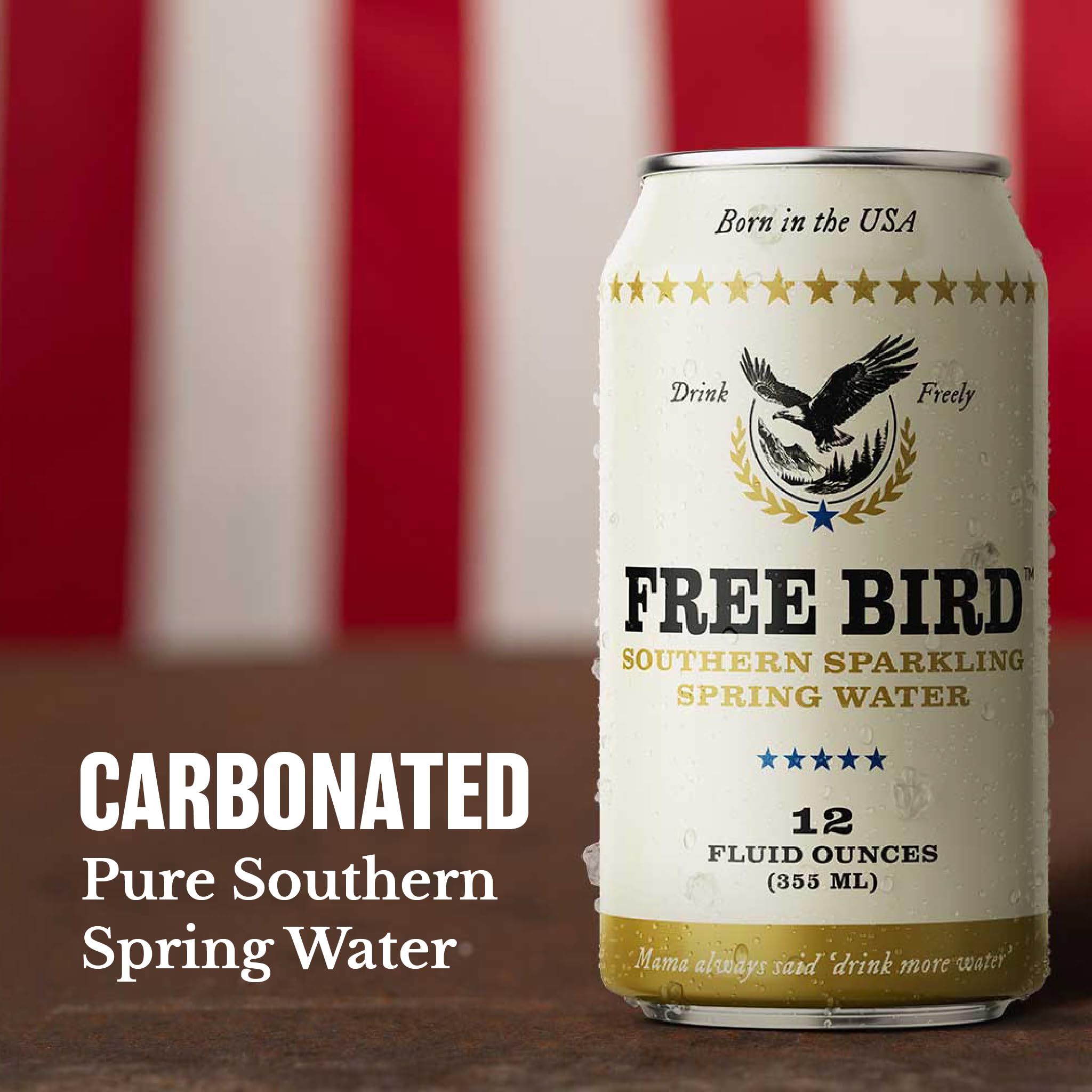 Free Bird single can close-up highlighting texture and crisp look benefit