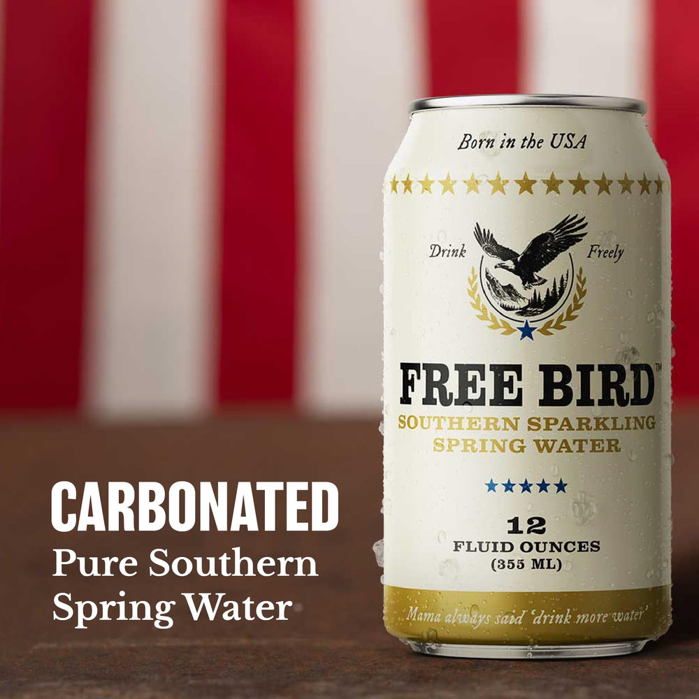 Free Bird single can close-up highlighting texture and crisp look benefit