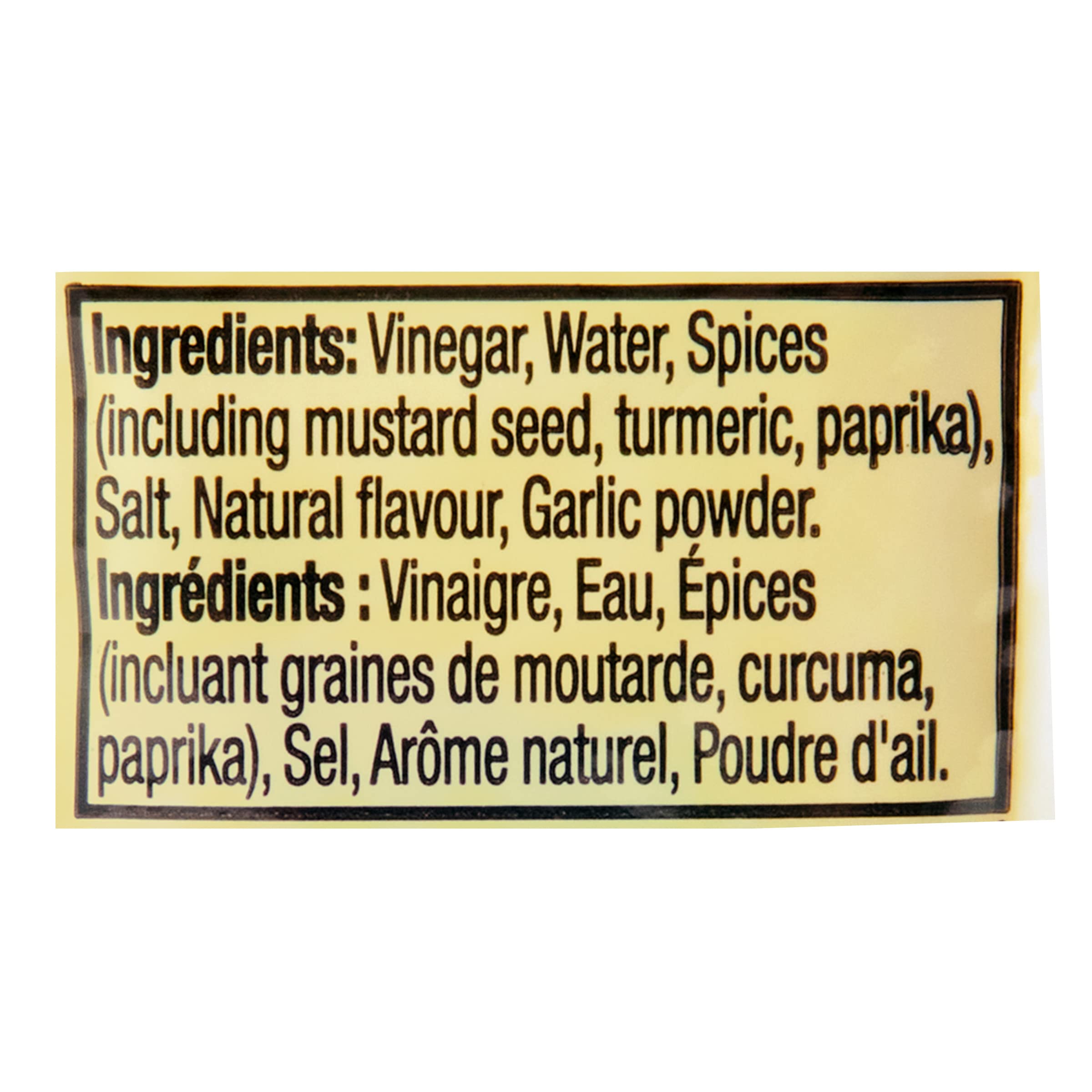 French's packet label and ingredient list highlighting clean ingredients