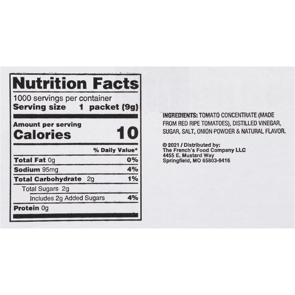 French's label and ingredient list close-up showing clean ingredients and menu confidence