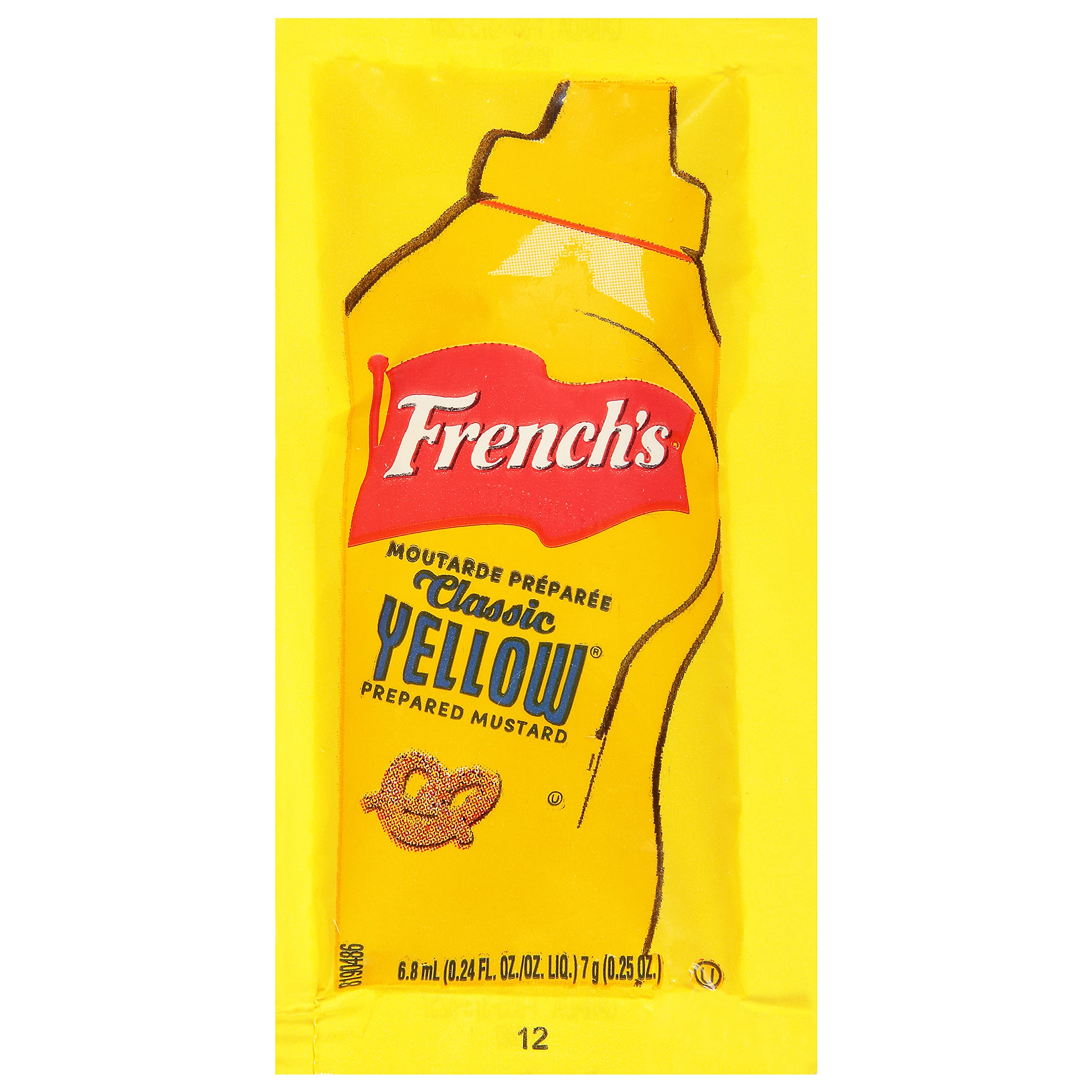French's close up of packet tear tab for quick opening and serving