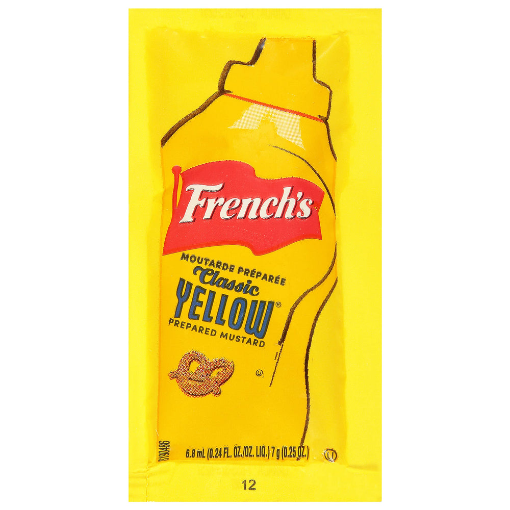 French's close up of packet tear tab for quick opening and serving