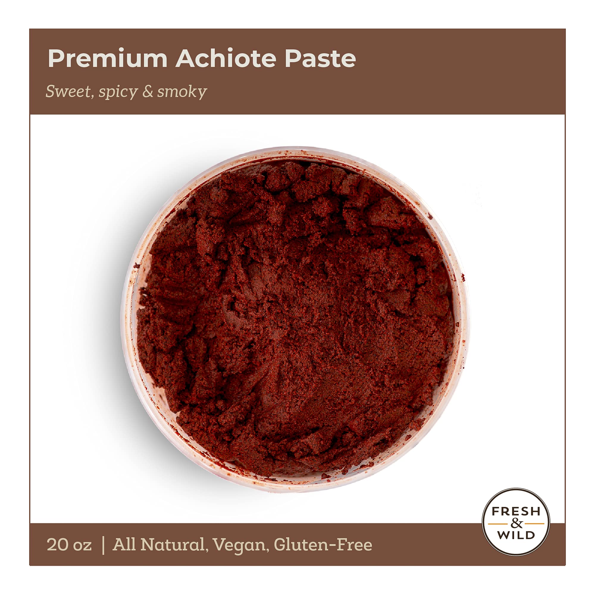 Fresh & Wild open jar showing smooth achiote paste texture and scoopable consistency