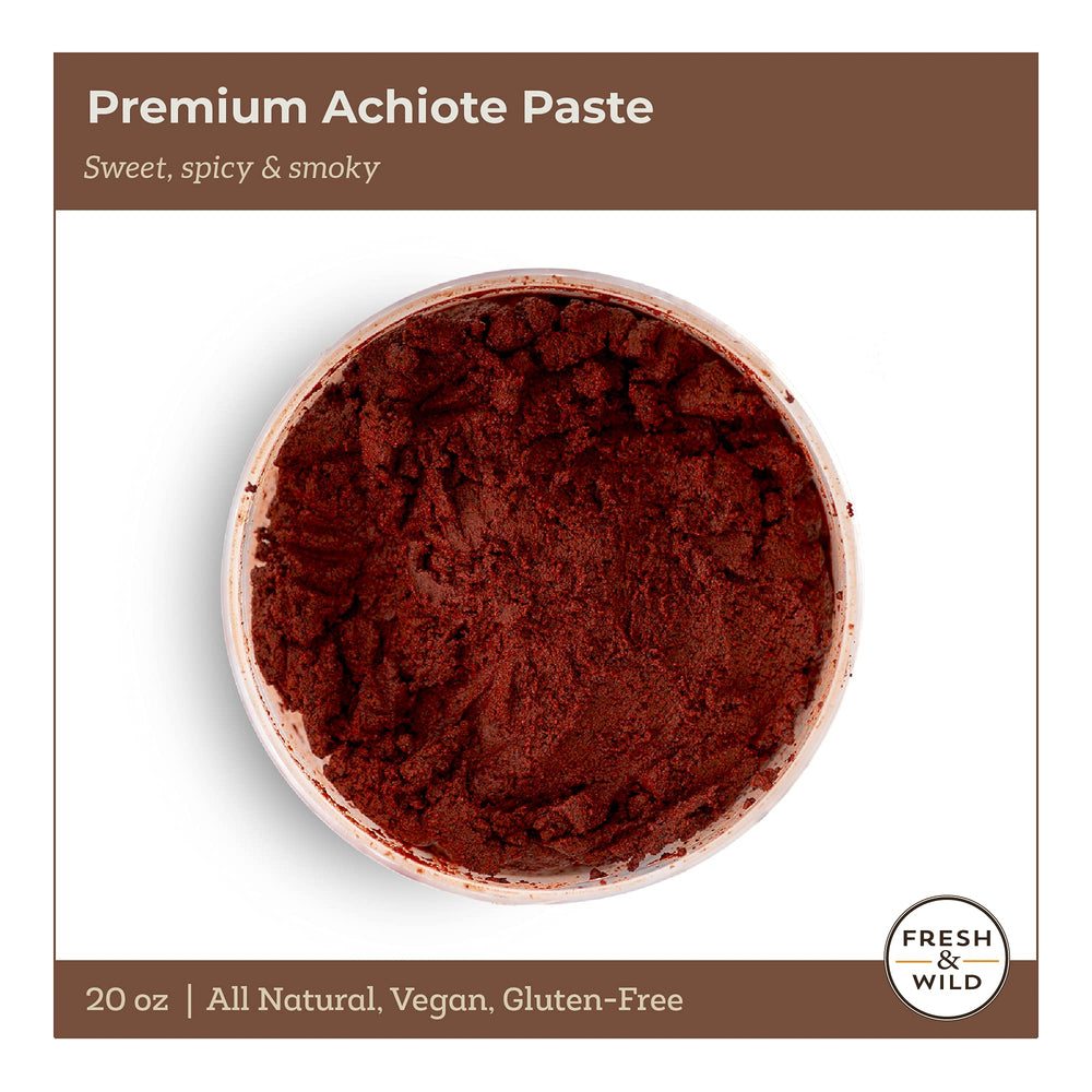 Fresh & Wild open jar showing smooth achiote paste texture and scoopable consistency
