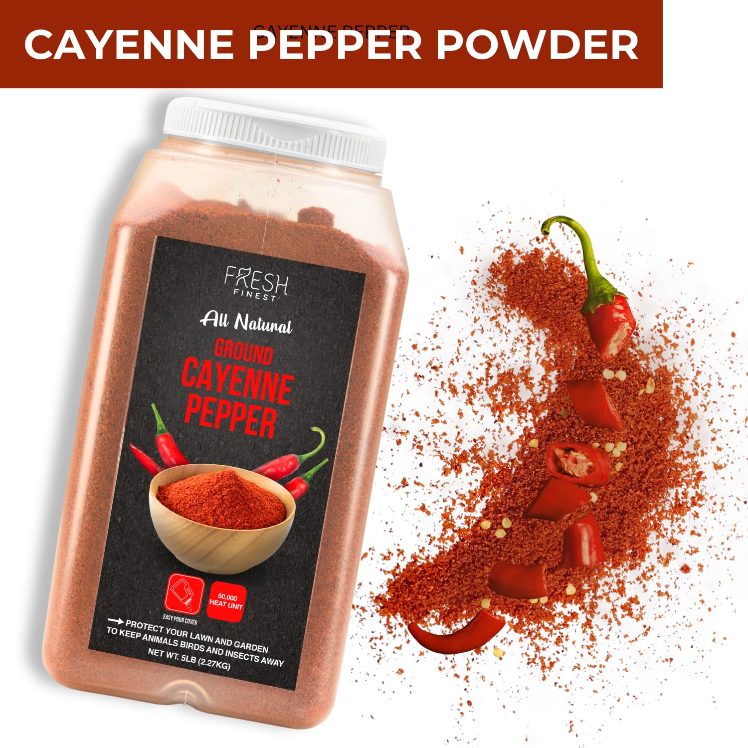 Fresh Finest cayenne being sprinkled into a pot to boost flavor consistently