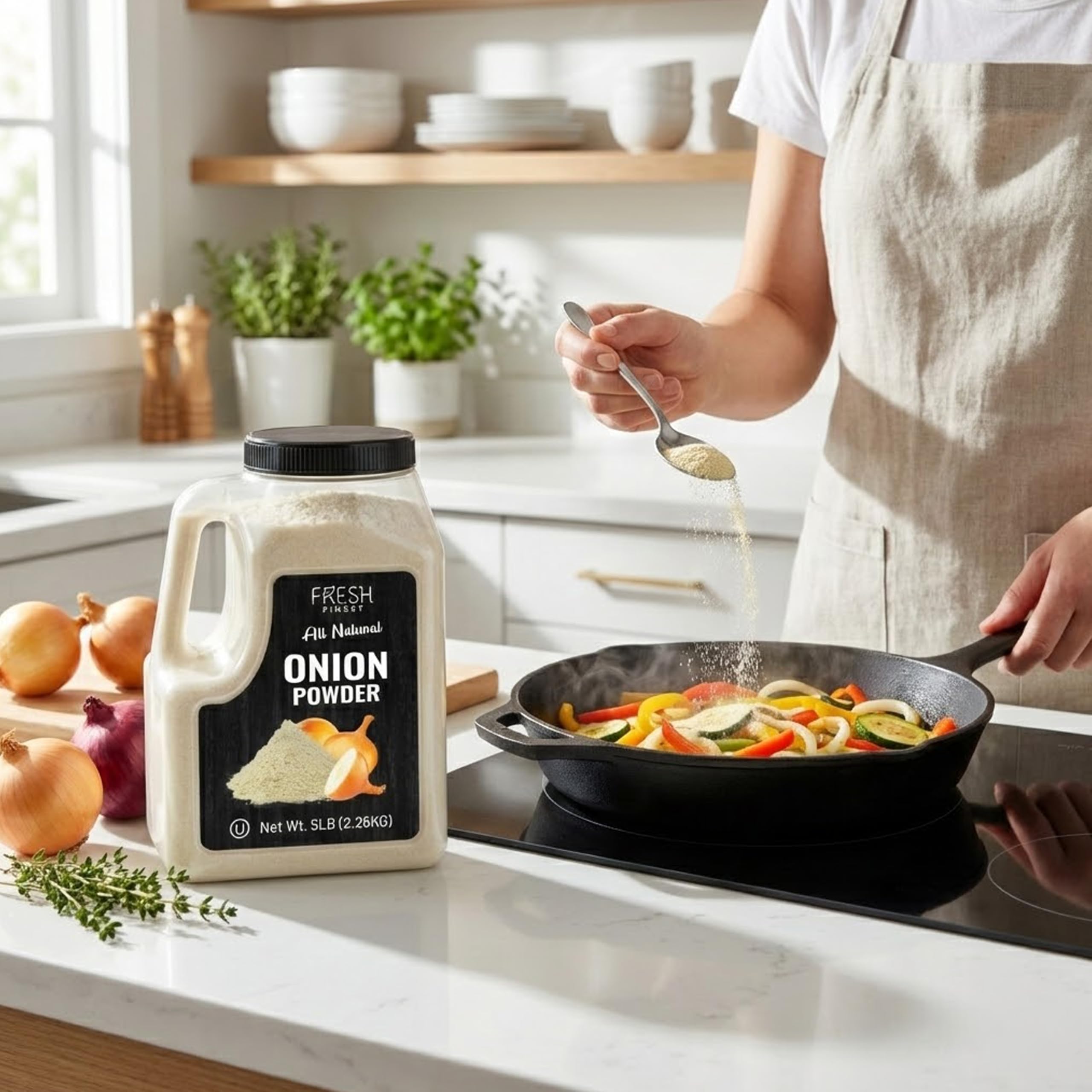 Fresh Finest being stirred into sauce to add savory flavor without extra moisture