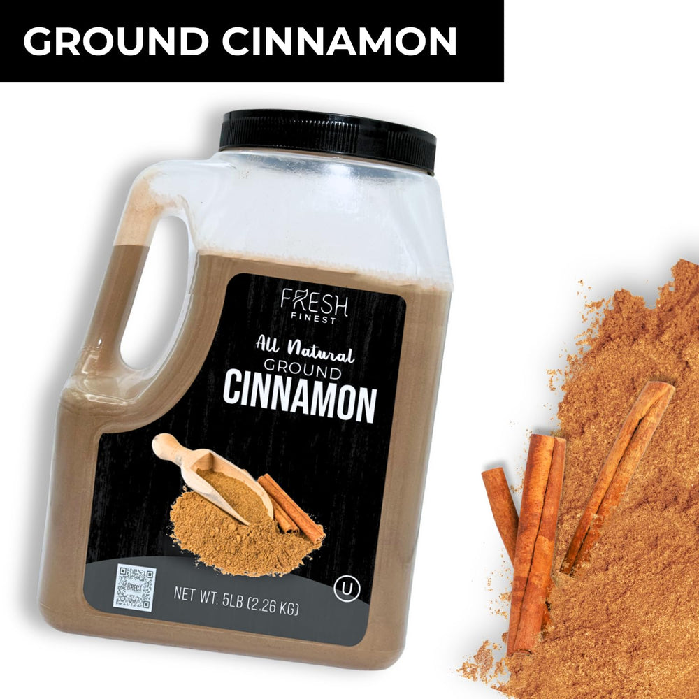 Fresh Finest cinnamon in measuring cup conveying accurate portion control for recipes