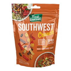 Fresh Gourmet front packaging showing Tex‑Mex topper and benefits of bold flavor