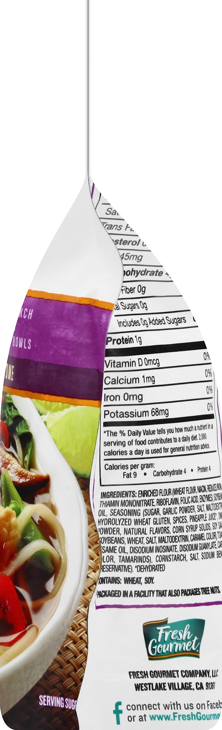 Fresh Gourmet open resealable bag preserving crunch and easy storage