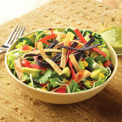 Fresh Gourmet close-up texture of masa tortilla strips showing crispness