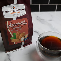 Fresh Roasted Coffee back label details list kosher and sourcing benefits