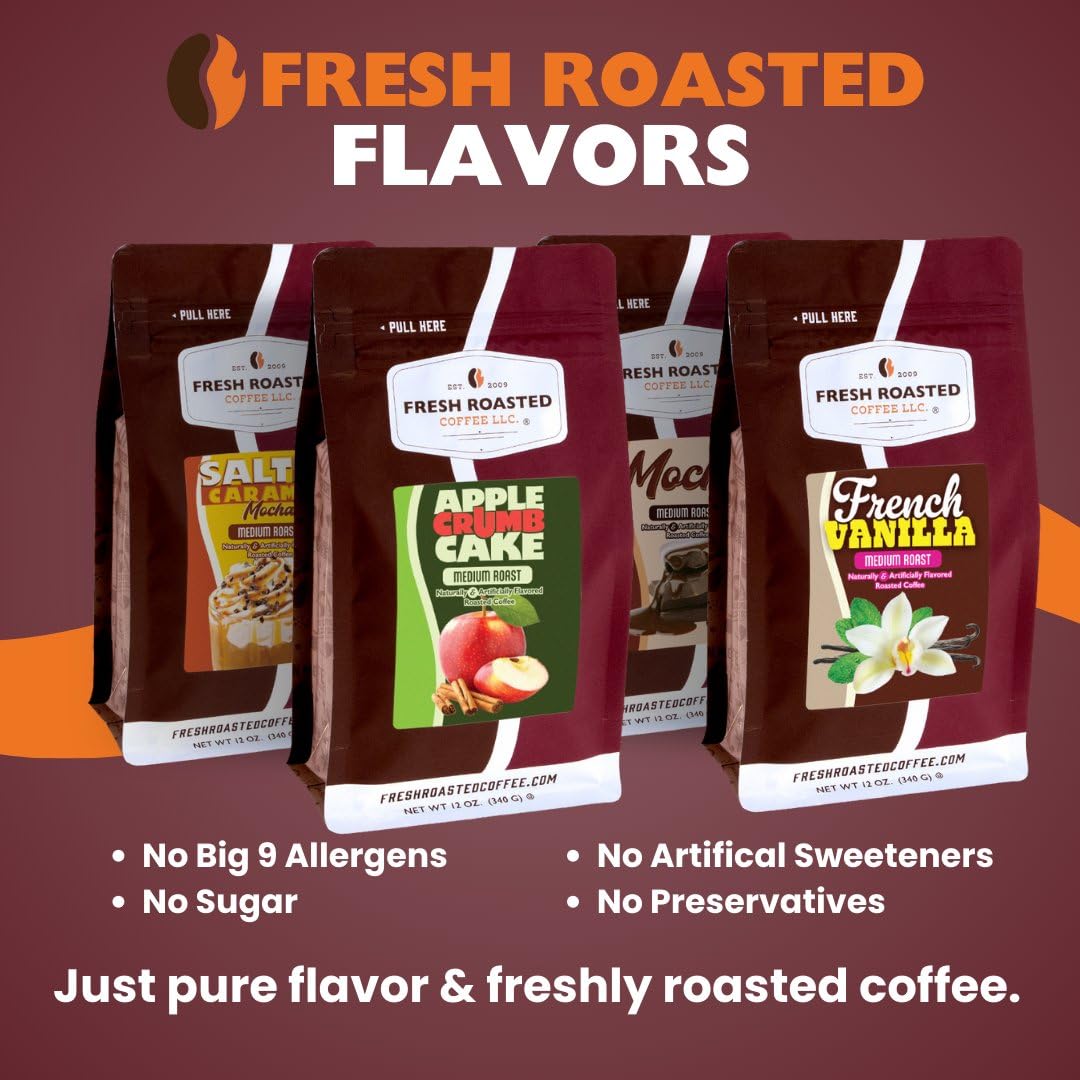 Fresh Roasted Coffee bag on kitchen counter conveying convenience for daily brewing