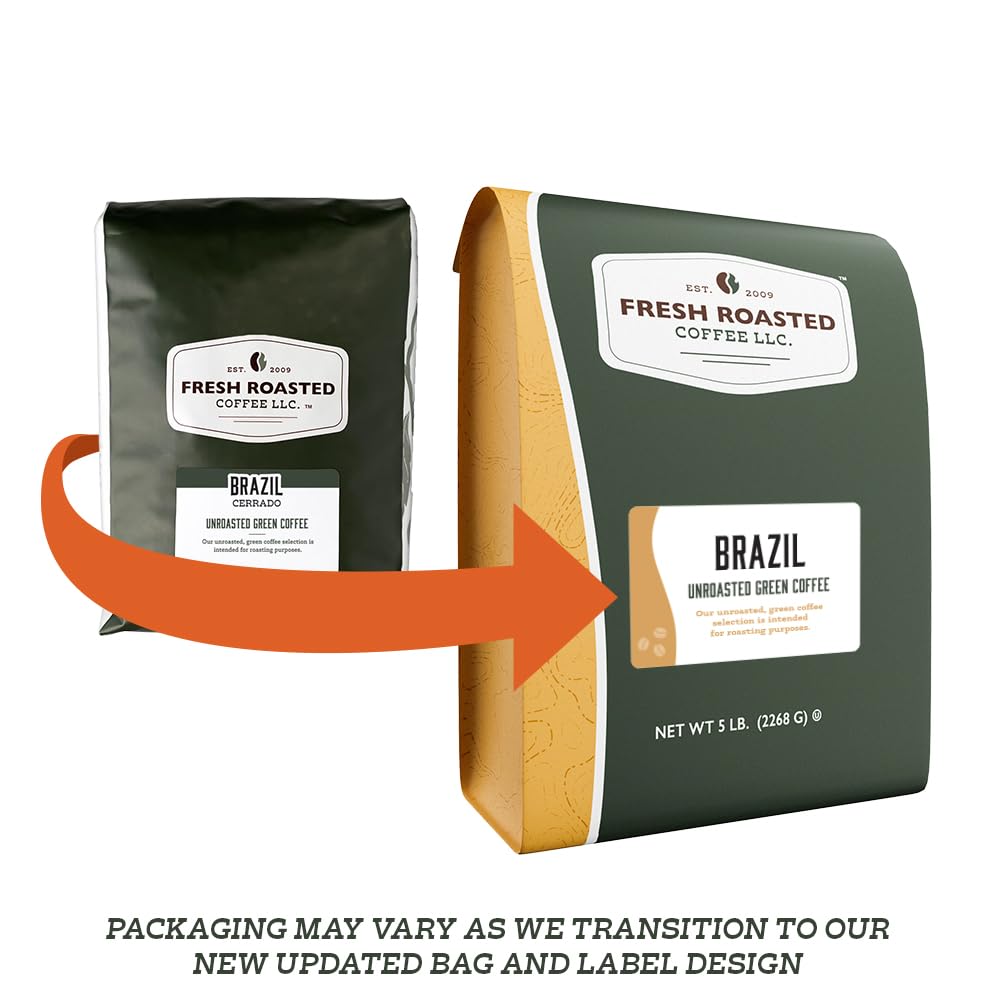 Fresh Roasted Coffee bag next to common objects showing 5 lb scale benefit