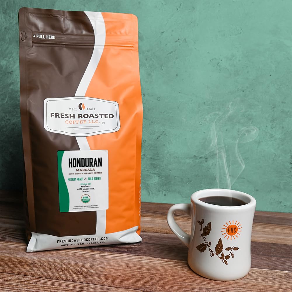 Fresh Roasted Coffee beans in a metal scoop measuring portion for brewing consistency