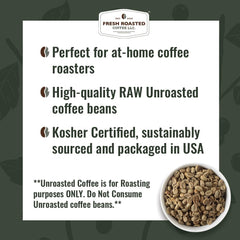 Fresh Roasted Coffee scale comparison with beans next to a ruler showing batch planning benefit