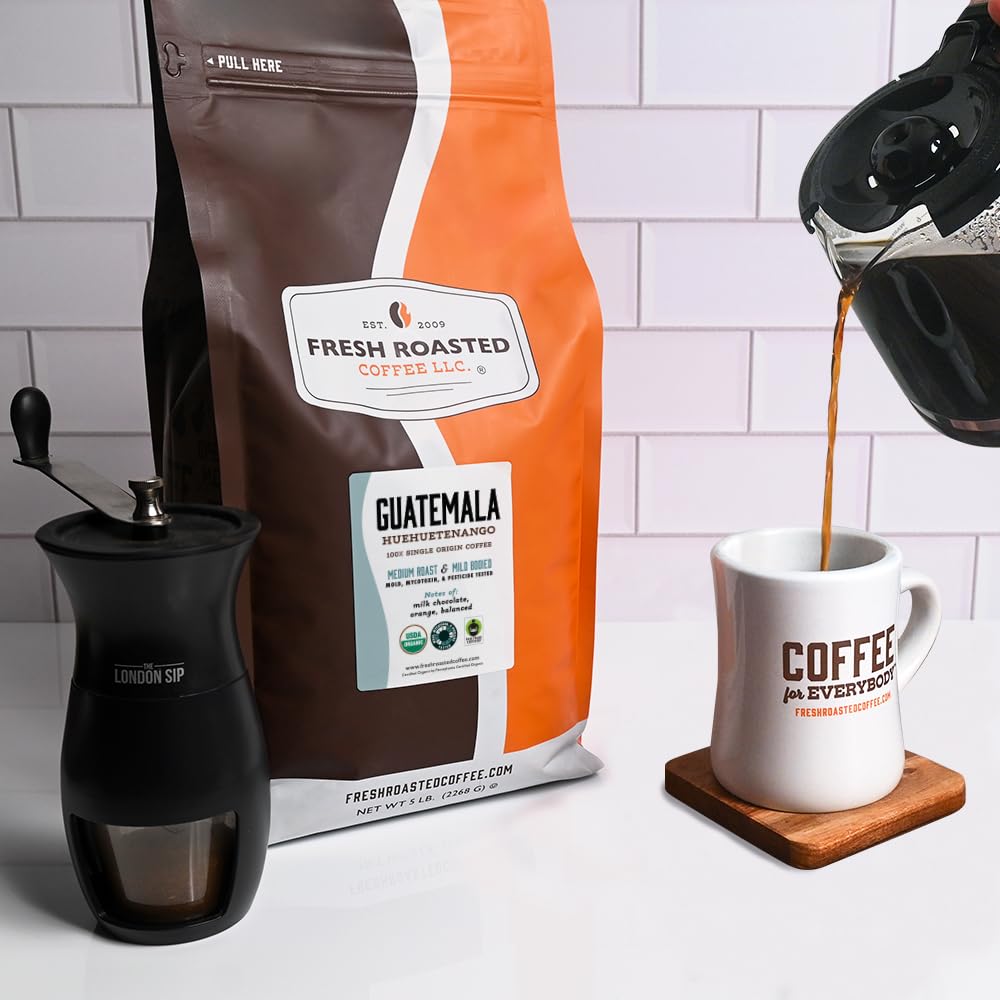 Fresh Roasted Coffee being poured for pour-over to emphasize brewing clarity