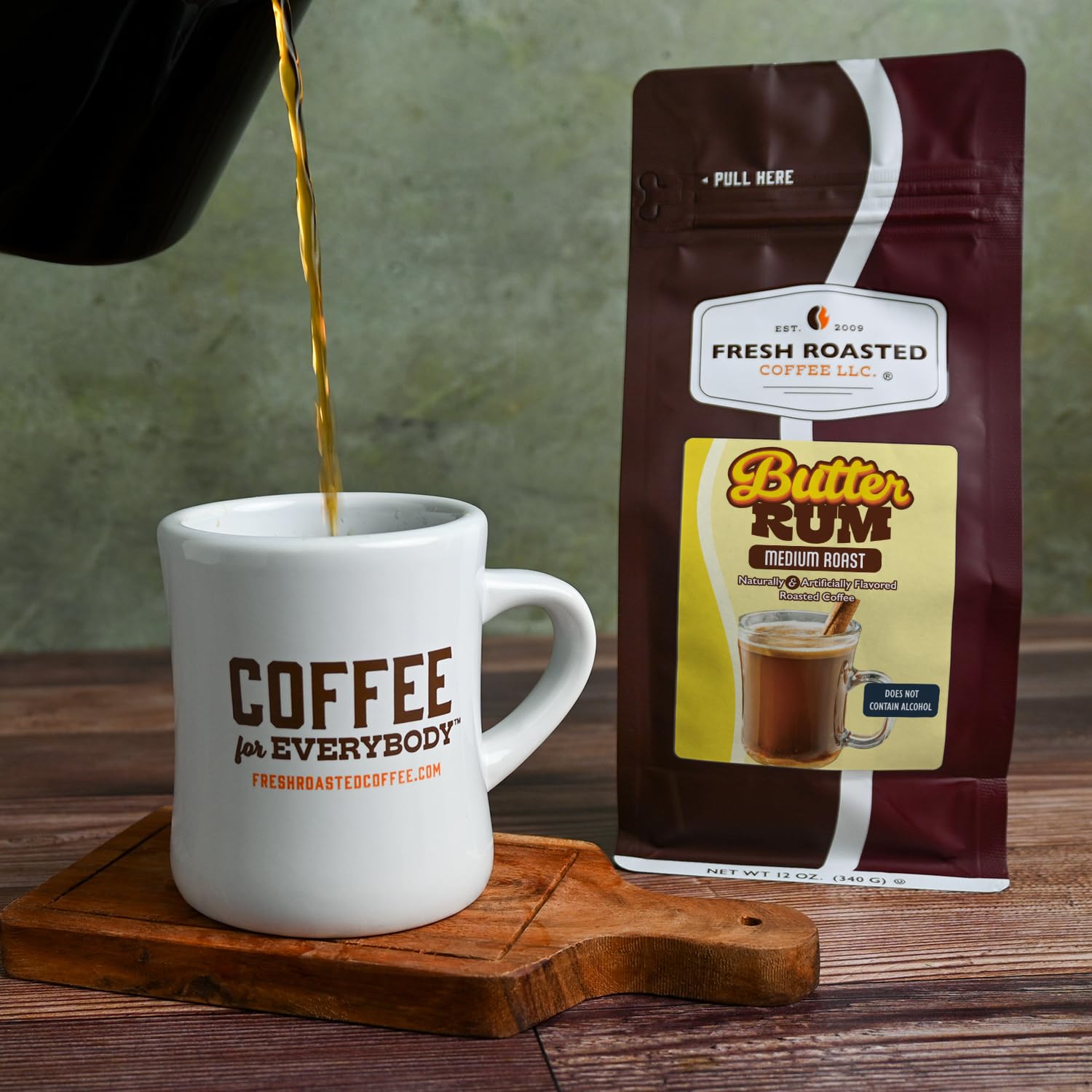 Fresh Roasted Coffee pour-over setup showing easy drip brewing benefits