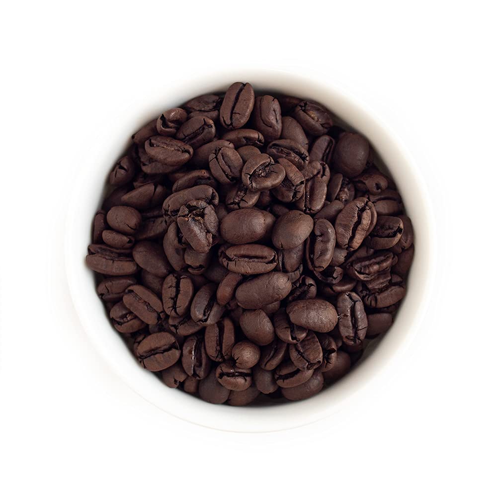 Fresh Roasted Coffee close-up whole beans highlighting roast and aroma