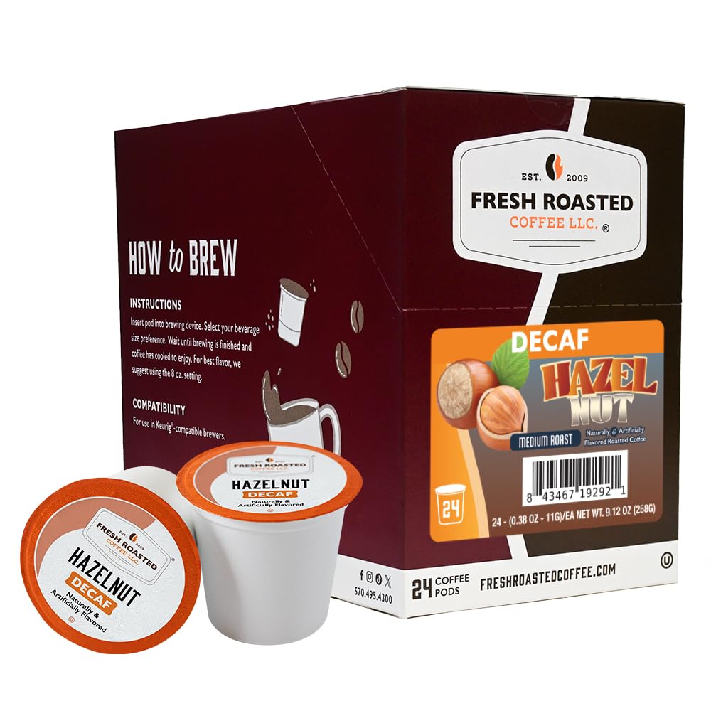 Fresh Roasted Coffee front packaging showing 24-count box and brand