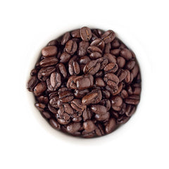 Fresh Roasted Coffee bean close-up highlights rich oils and texture
