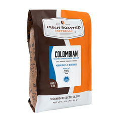 Fresh Roasted Coffee front packaging 2 lb showing label and kosher seal