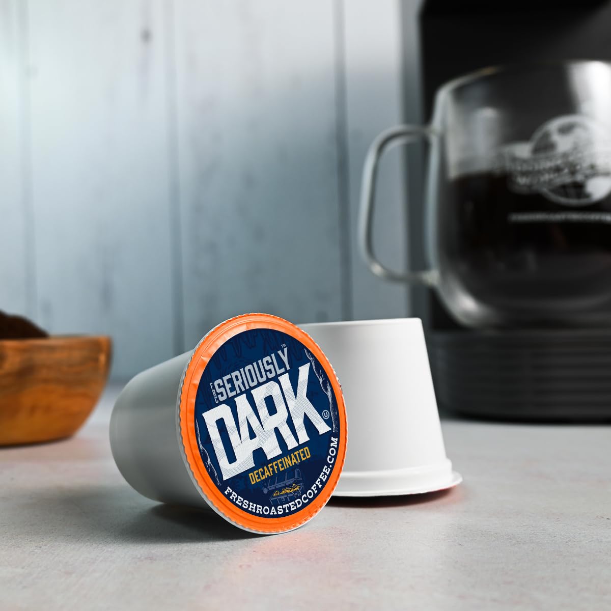 Fresh Roasted Coffee ground beans texture close-up revealing rich chocolate and walnut notes