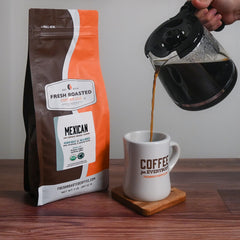 Fresh Roasted Coffee ground coffee texture close-up reveals even grind for consistent brewing