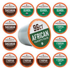 Fresh Roasted Coffee K-Cup pod close-up highlighting BPA-free cup and seal freshness