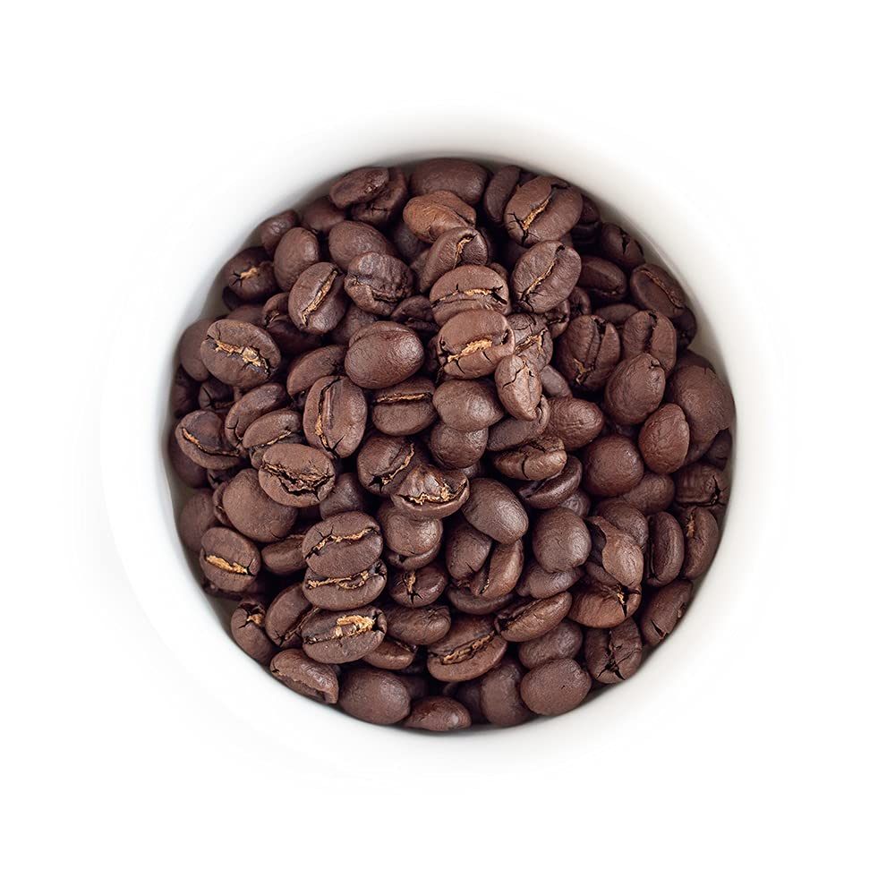 Close-up of Fresh Roasted Coffee whole beans highlighting even roast and aroma